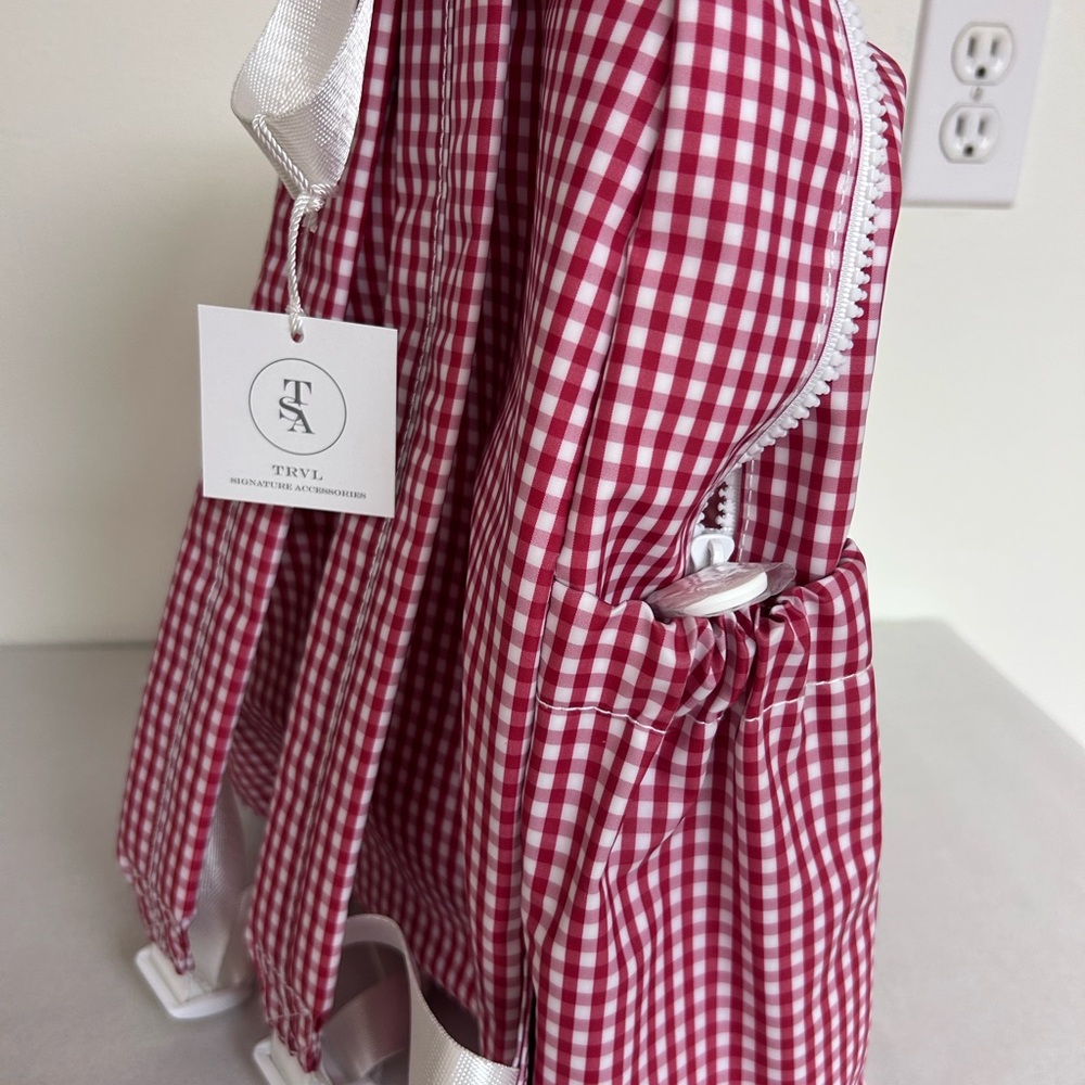 Red Gingham Kids Backpack